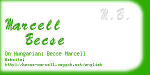 marcell becse business card